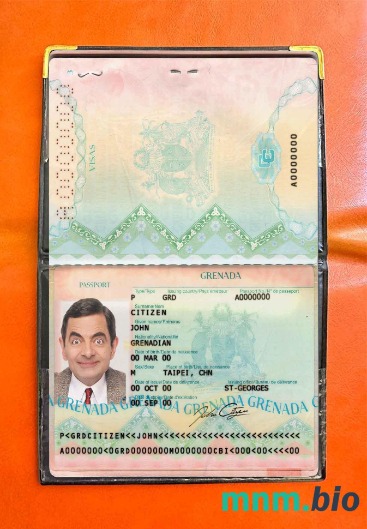 Grenada zdjęcie do paszportu pliki PSD, skan i fotografowany obraz